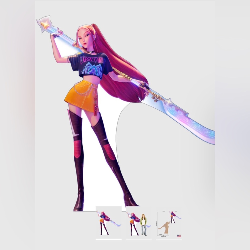 Kpop Demon Hunter Huntrix Cardboard Cutout Party Decor - Picture 3 of 5